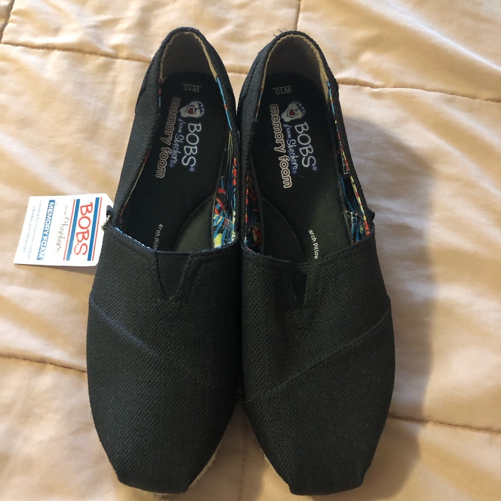 Bobs wedge slip on shoes